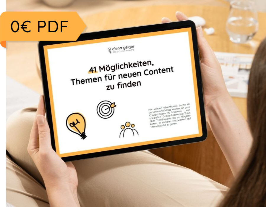 Gratis PDF: 41 Möglichkeiten, Themen für neuen Content zu finden