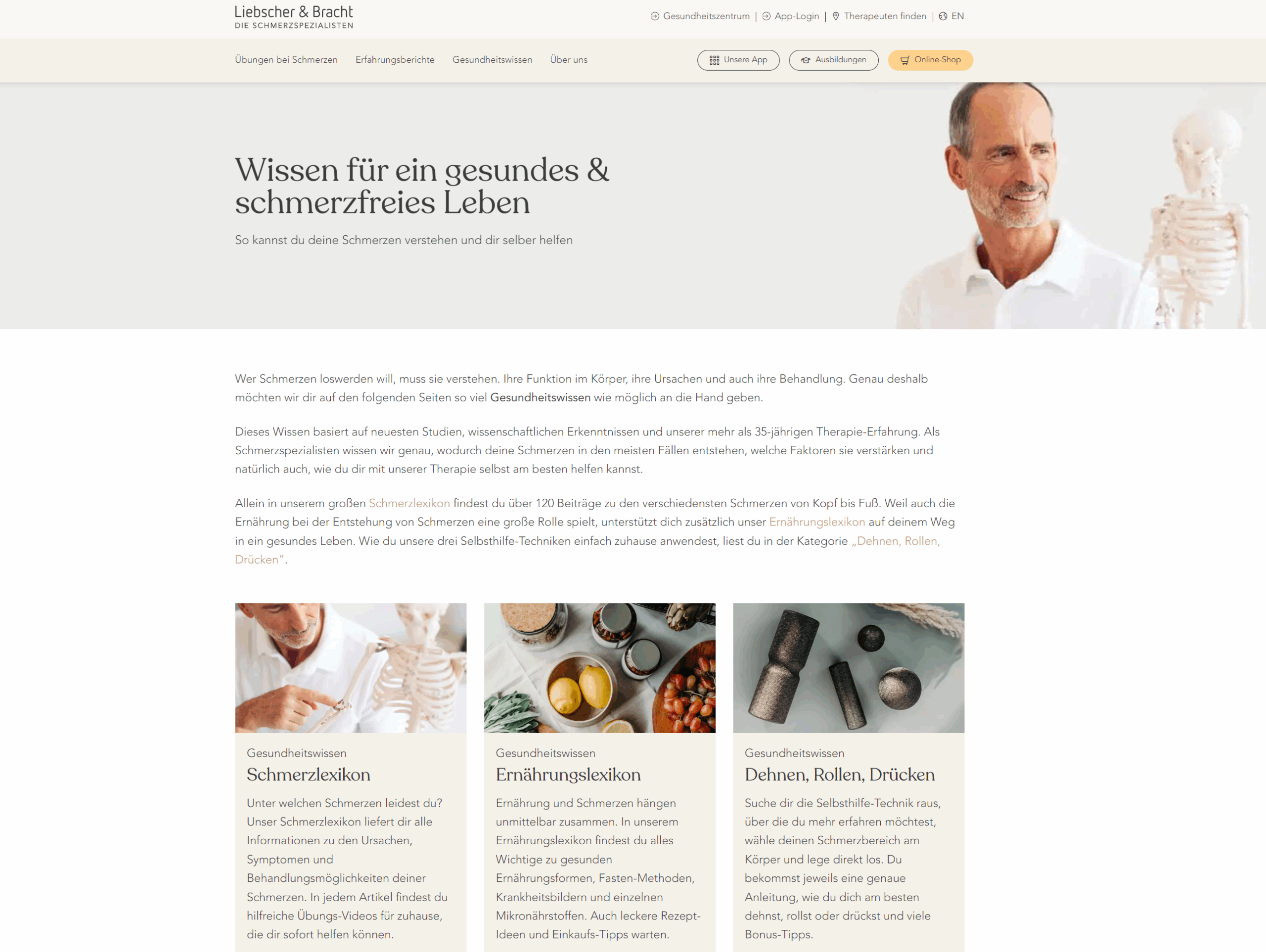 Screenshot Liebscher & Bracht Content Hub